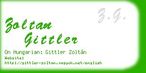 zoltan gittler business card